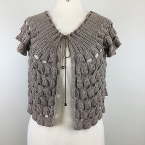 Intaitions Tan Knit Cover Coat Size M